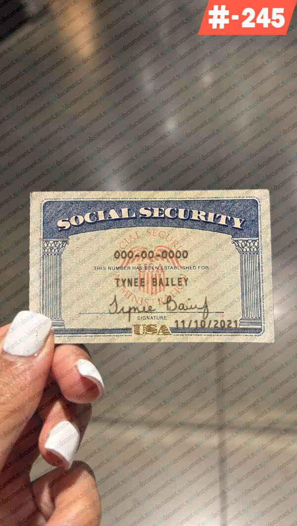 Free Download Editable SSN Card