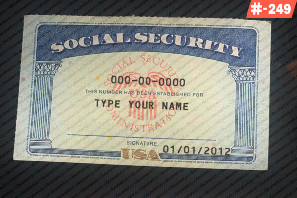 Editable Social Security Card Template