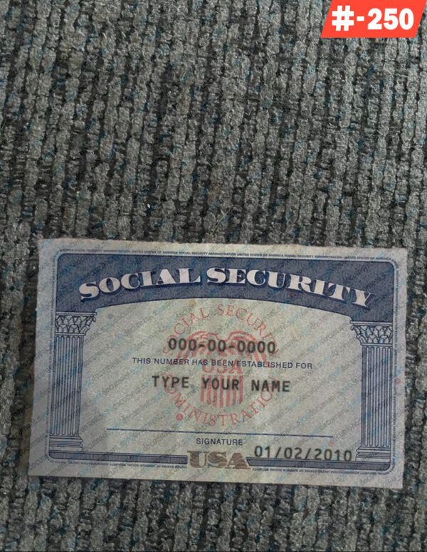Editable Social Security Card Template PSD
