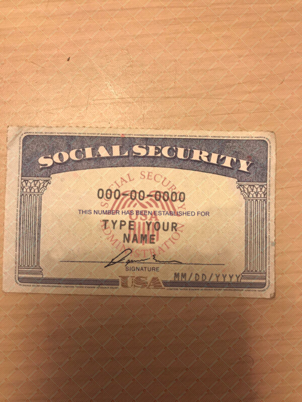 Free Social Security Template
