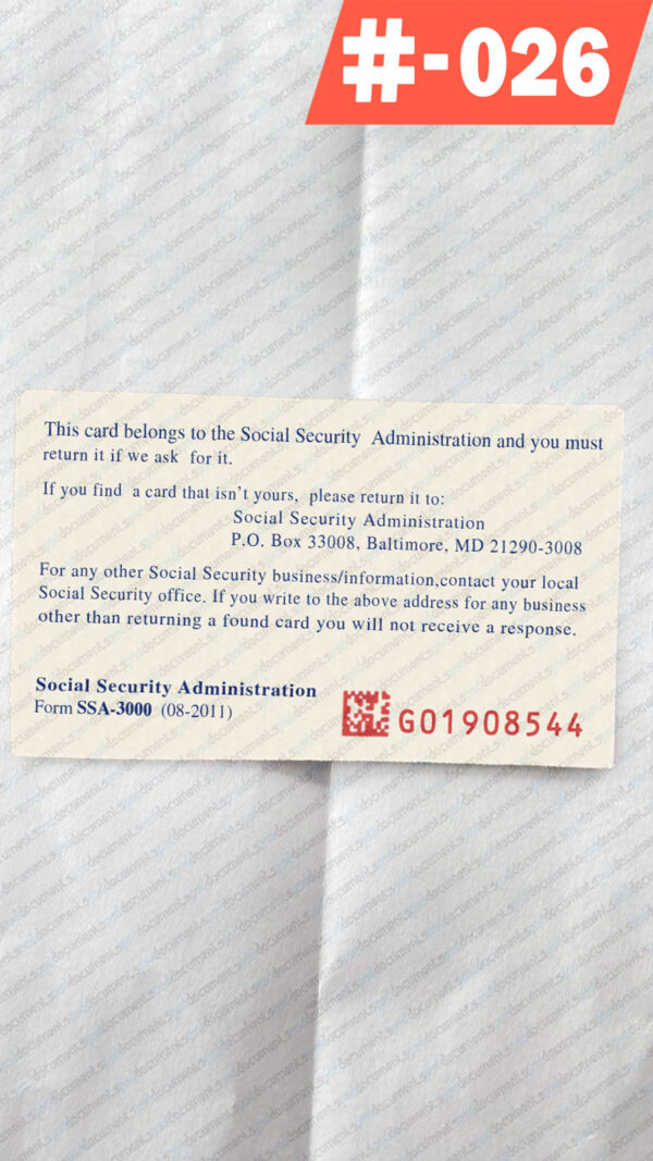 Social Security Card PSD front and back - Image 2