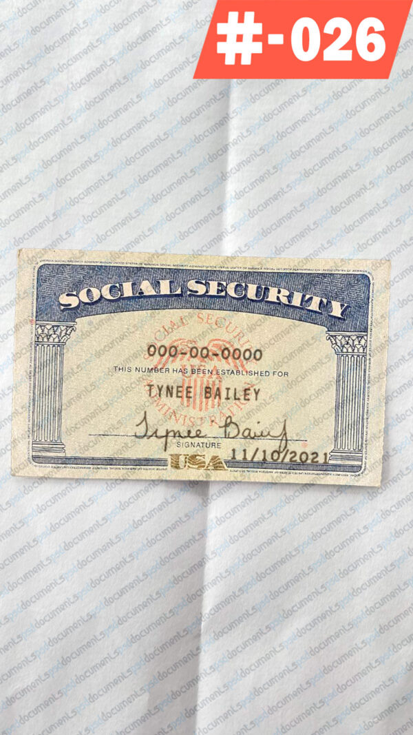 Social Security Card PSD front and back