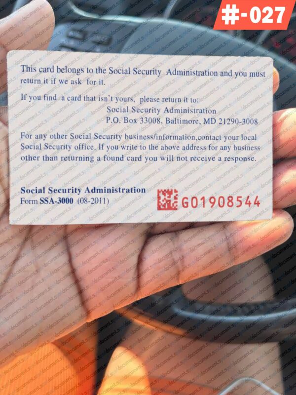 Social Security Card Template front and back - Image 3
