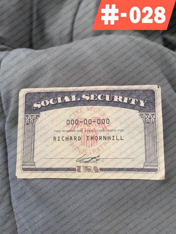 Social Security Card PSD