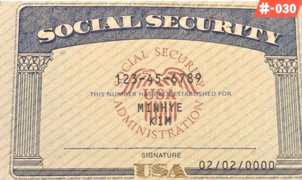 Digital Social Security Card PSD