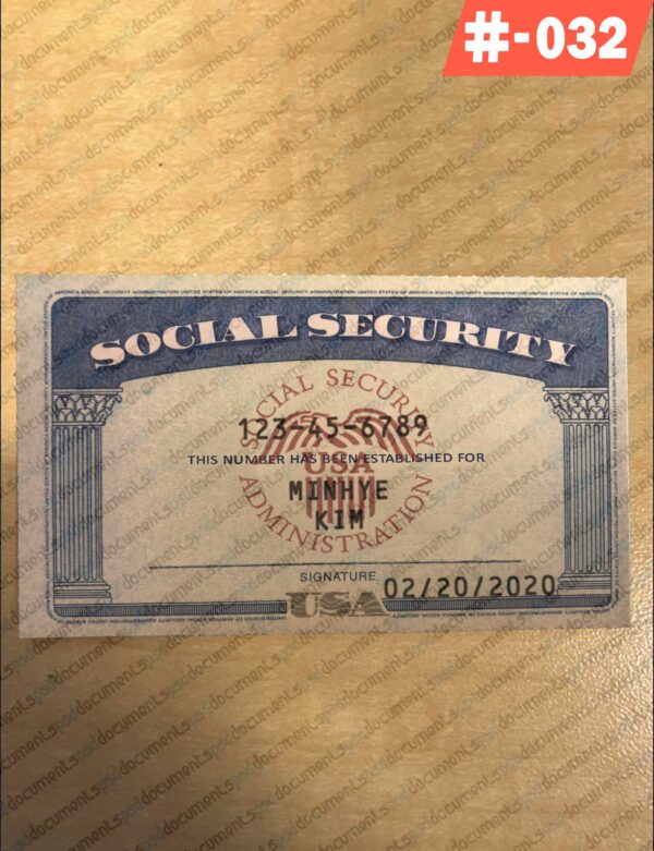 USA Digital Social Security Template PSD