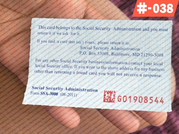 USA Social Security Card 2025 - Image 3