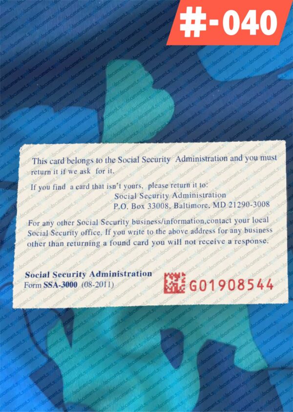 Temporary Social Security Card Template - Image 3