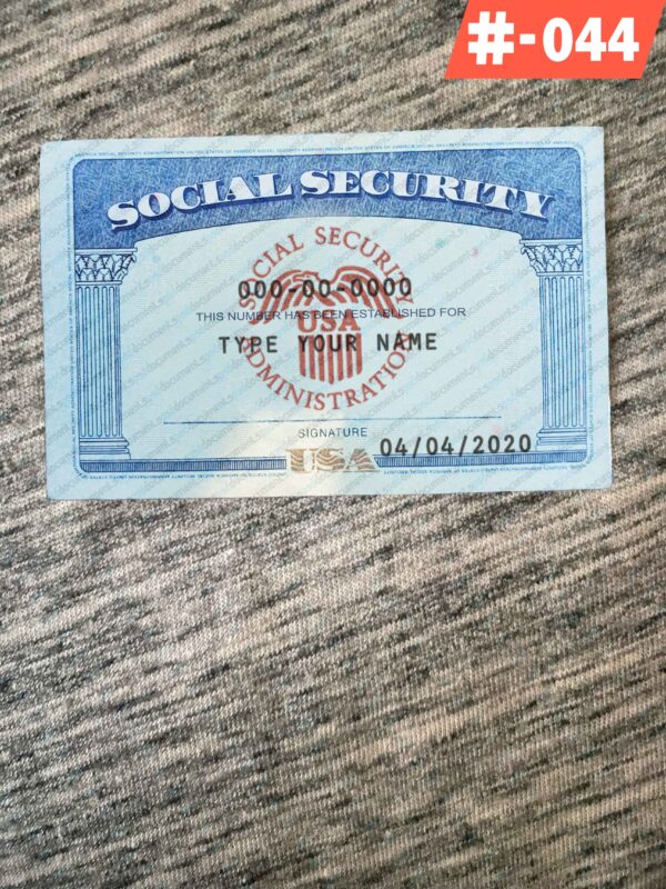 Social Security Card Template with seal Photoshop