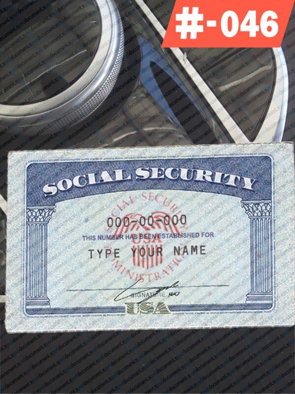 Social Security Card Template for newborn