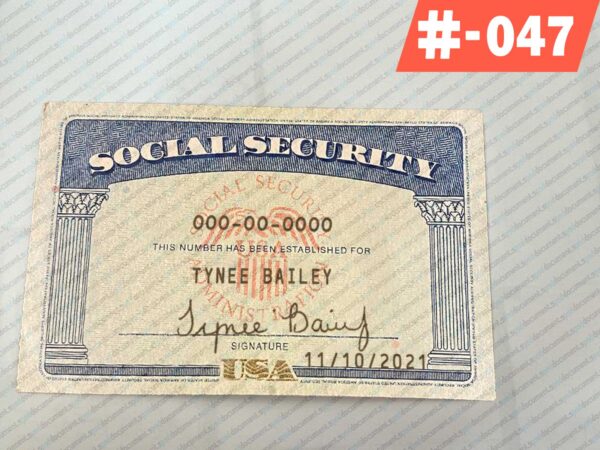 Social Security Card Template Print