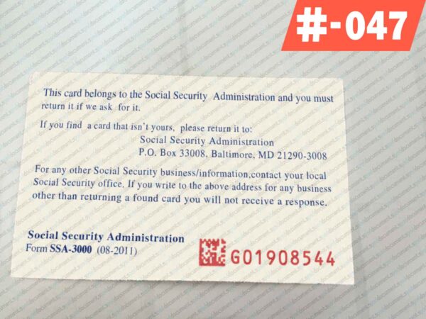 Social Security Card Template Print - Image 3
