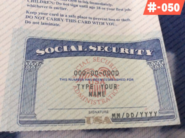 Fake Social Security Card Template