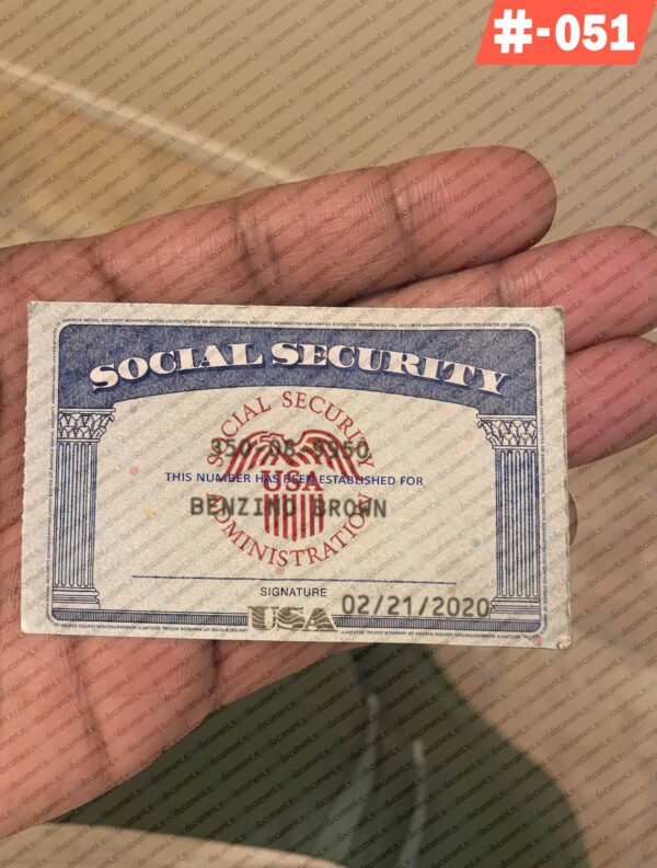 Novelty Social Security Card Template