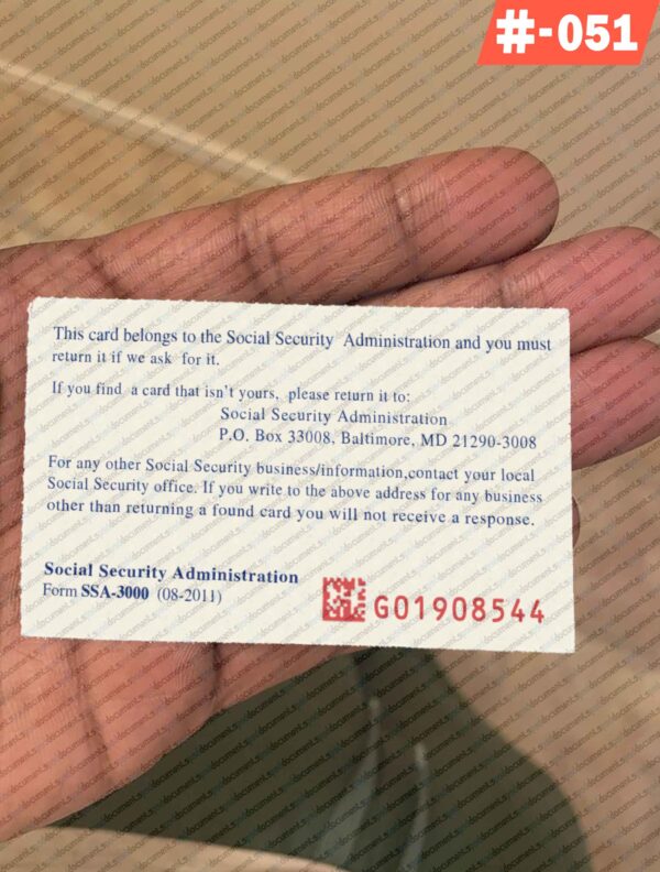 Novelty Social Security Card Template - Image 2