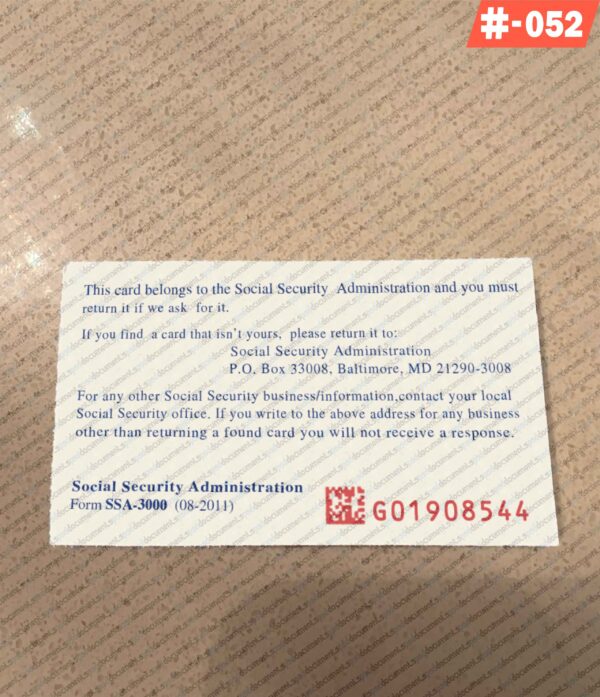 Fake Social Security Card - Image 2