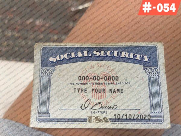 Social Security Card Template Photoshop