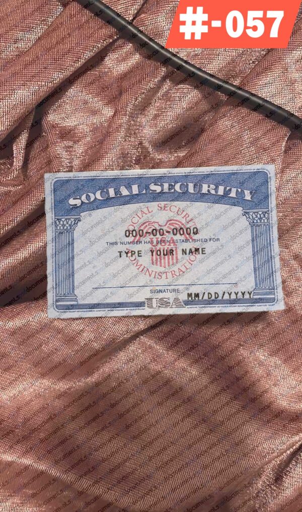 California Social Security Card Template