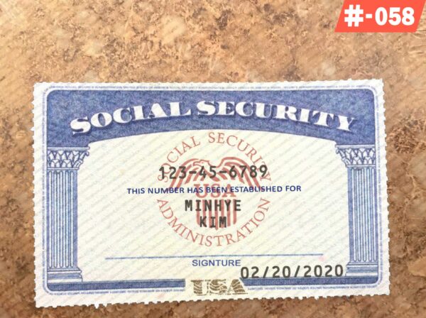 Social Security Card Template PSD