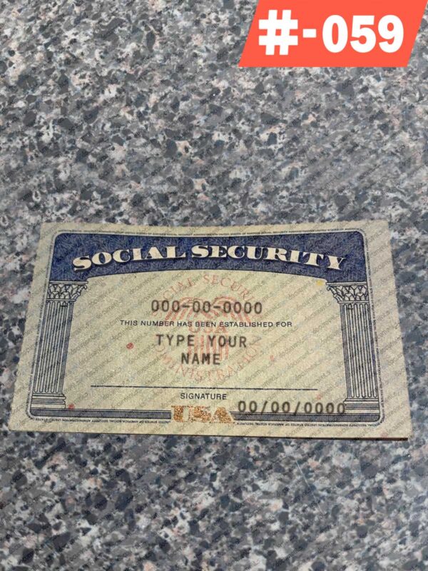 Legitimate Social Security Card Template