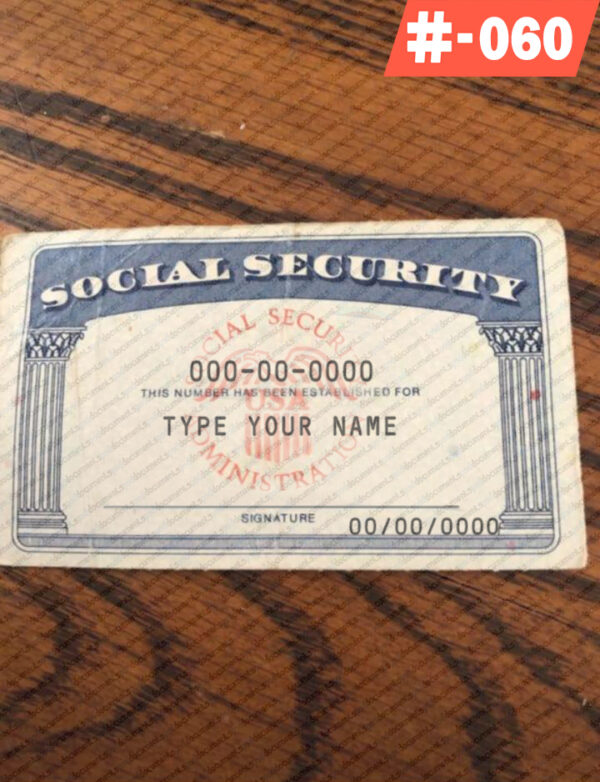 Social Security Card Template