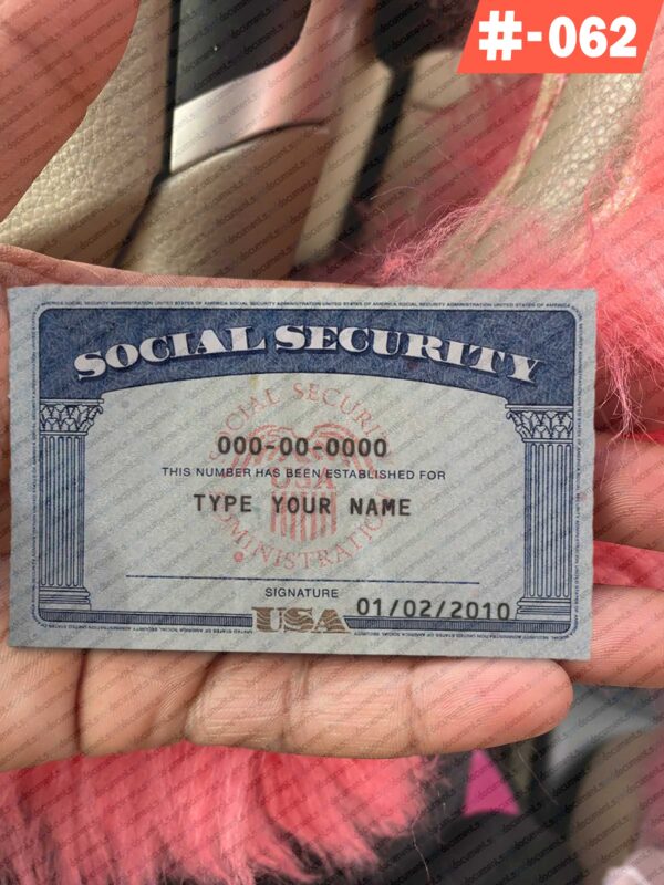 Social Security Card PSD Template