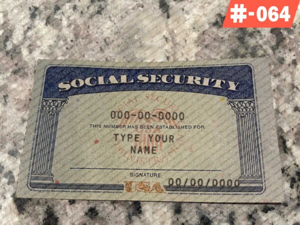 Alabama Social Security Card Template