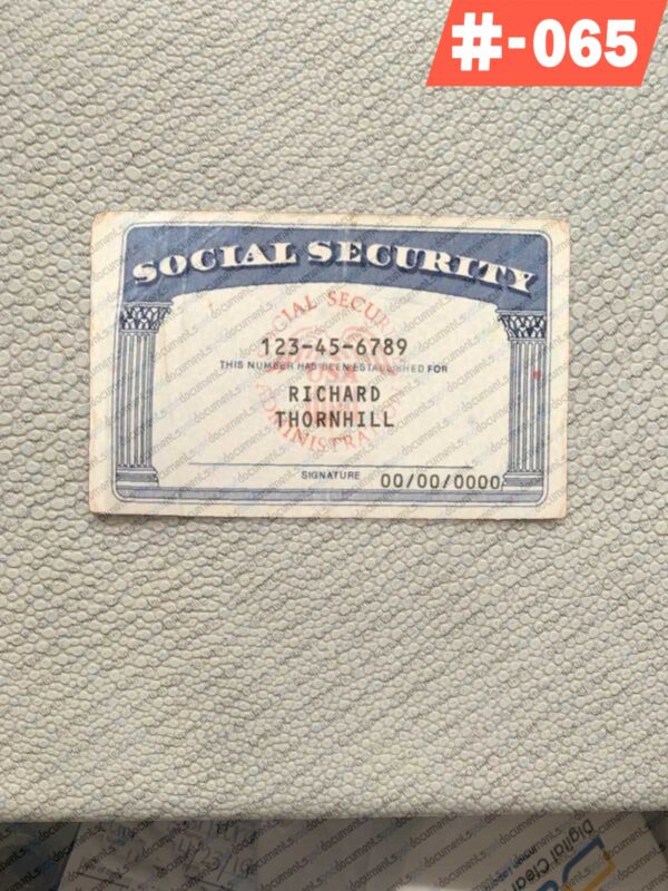 Wyoming Social Security Card Template