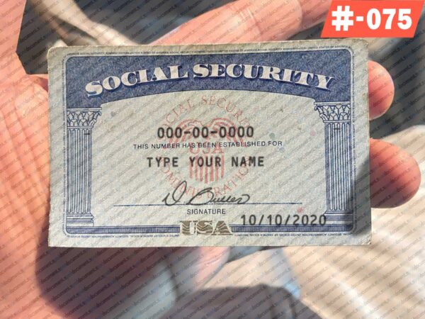 North Carolina Social Security Card Template