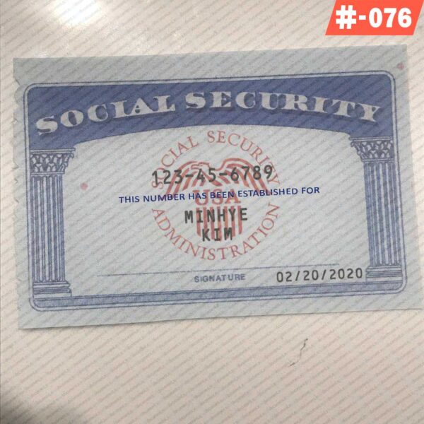 Pennsylvania Social Security Card Template