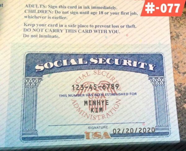 Rhode Island Free Social Security Card PSD Template