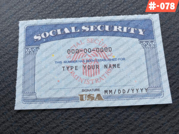 Social Security Template with background
