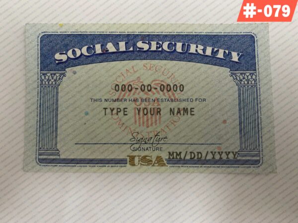 Tennessee Social Security Card Template