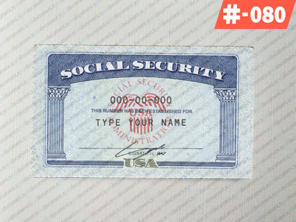 South Dakota Social Security Card Template