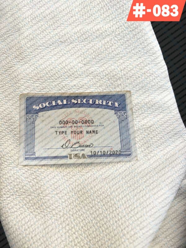 Oklahoma Social Security Card Template