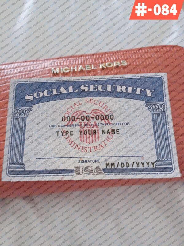 Ohio Social Security Card Template