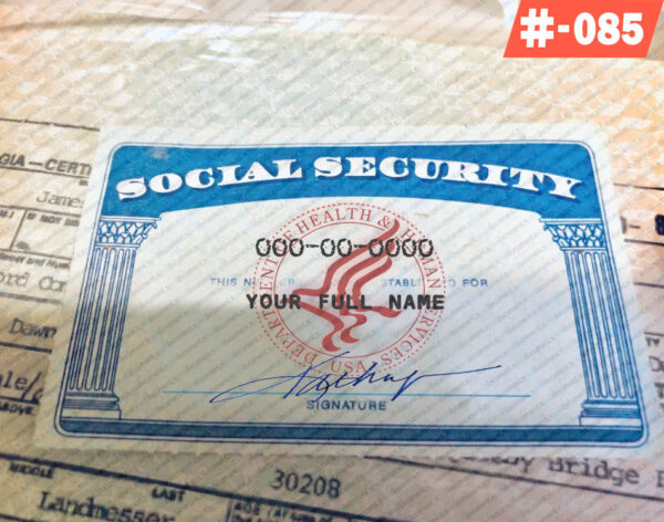 New York Social Security Card Template