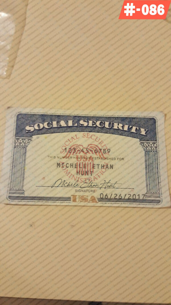 New Mexico Social Security Card Template