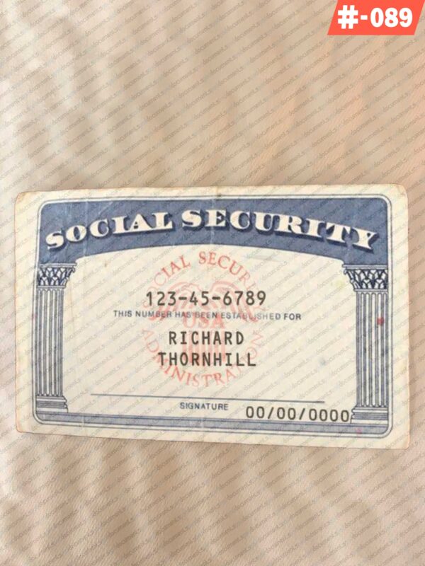 Nevada Social Security Card Template