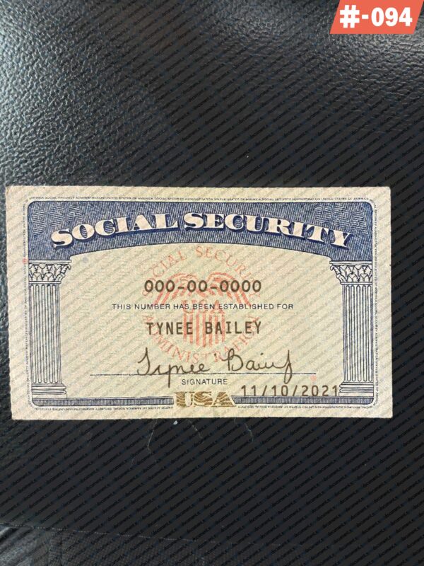 Mississippi Social Security Card Template