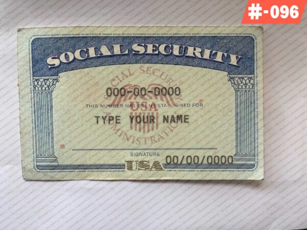 Michigan Social Security Card Template