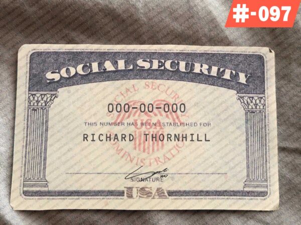 Massachusetts Social Security Card Template