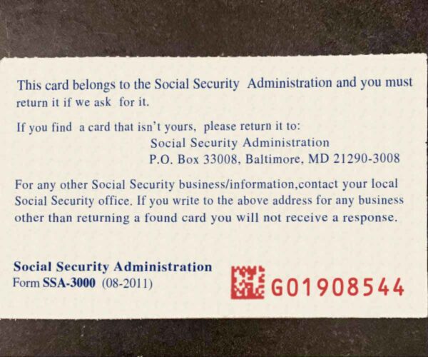 Social Security Card Template USA - Image 3