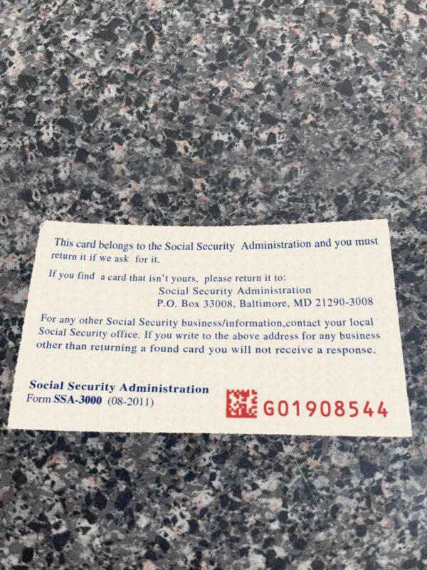 Legitimate Social Security Card Template - Image 3