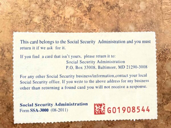Social Security Card Template PSD - Image 2