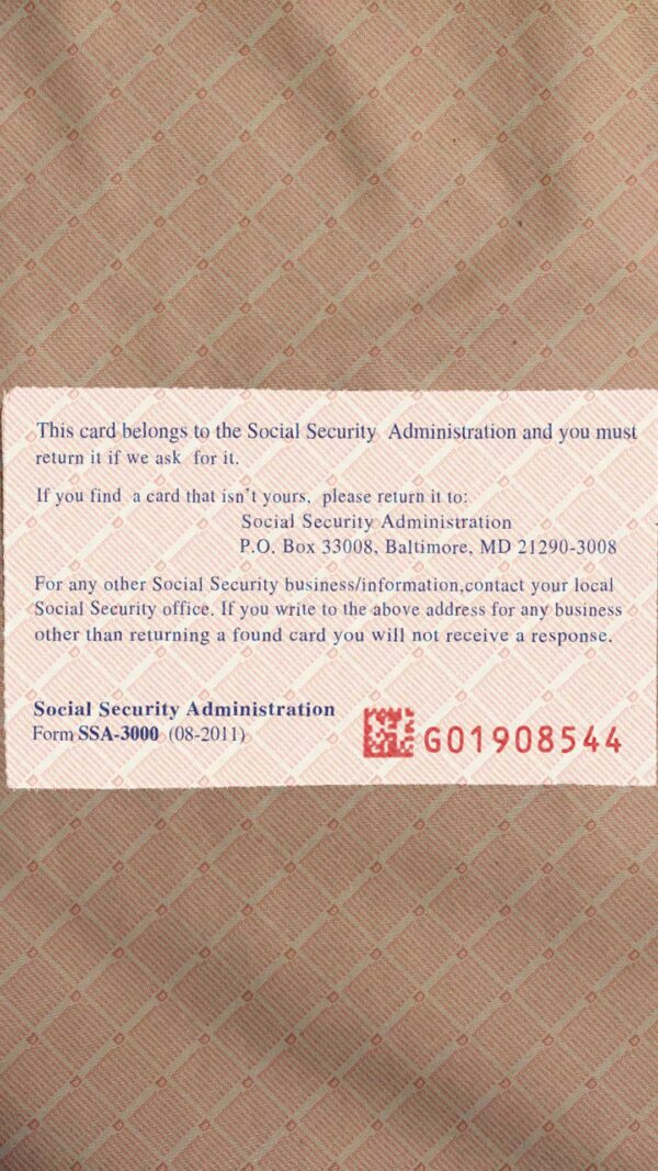 Texas social security card template download - Image 3