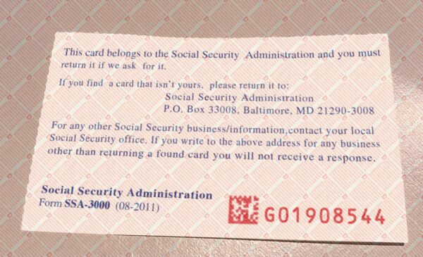 Georgia social security card template download - Image 3