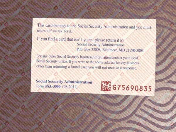 Alabama social security card psd - Image 3