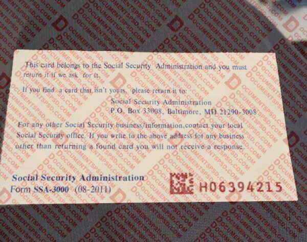 Louisiana social security card psd - Image 3