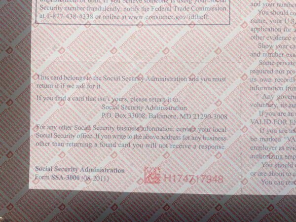 Download Social Security Card Template - Image 3